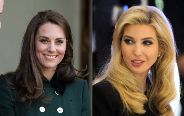 נתפסה: קייט מידלטון העתיקה מאיוונקה טראמפ