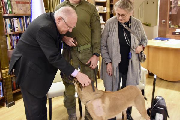 זכה לכבוד הנשיא: הכלב שלכד את המחבל מברקן
