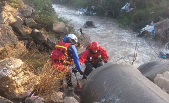 סריקה בנחל אלכסנדר: חיפושים אחר נעדר בשיטפון