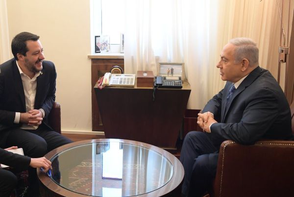 סערה באיטליה בעקבות פגישתו של סלביני ונתניהו