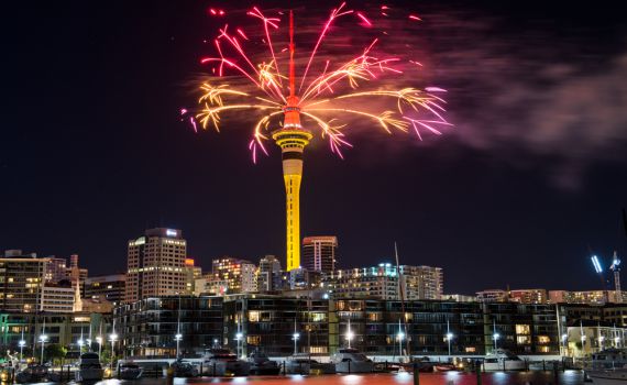 צפו: ניו זילנד פותחת את 2020 במופע זיקוקים