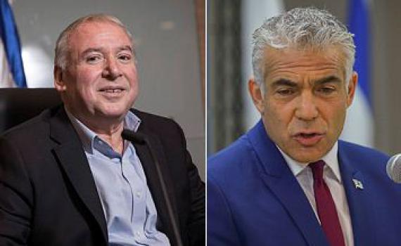 לפיד לאמסלם:"תיזהר ממני, דבר יפה על הילדה שלי"