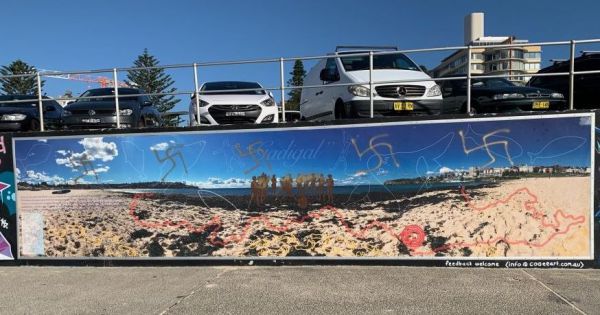 אנטישמיות באוסטרליה: צלבי קרס רוססו בחוף הים