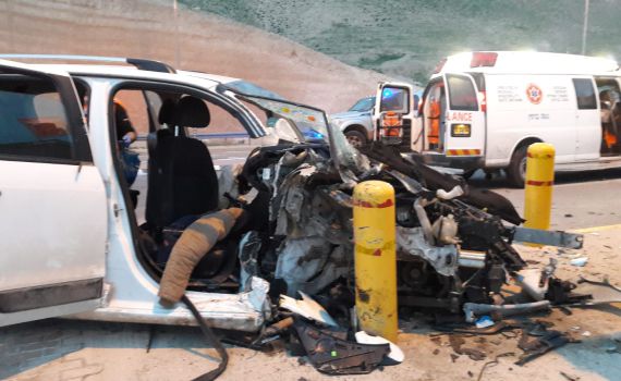 5 פצועים בתאונה קשה ליד מצפה יריחו