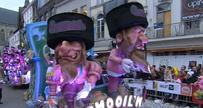 ראש העירייה בבלגיה מגן על המצעד האנטישמי בקרנבל