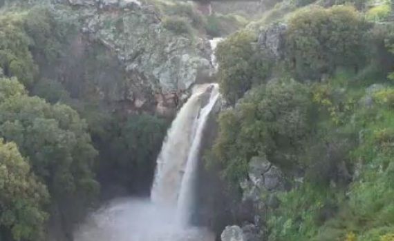 הזרימות האדירות שגורמות לעליה במפלס הכנרת. צפו