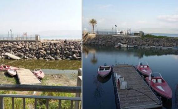 לא יאמן: כך נראתה הכנרת לפני חמישה חודשים