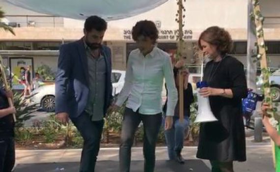 מיכל רוזין "חיתנה" את תמר זנדברג ובן זוגה. צפו