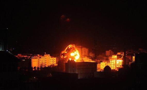 תיעוד: צה"ל מפציץ את מטה המודיעין של חמאס בעזה