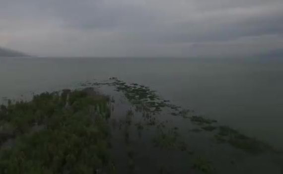 צפו: תיעוד מרהיב של "האי הנעלם" בכנרת