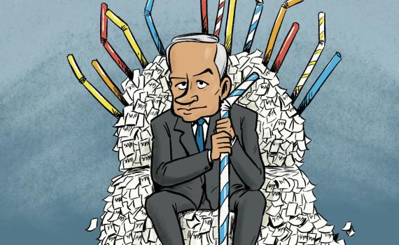 קריקטורה: נתניהו הוא המנצח של משחקי הכס