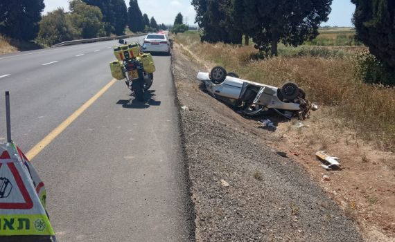 תאונה ליד אשקלון: אישה ובתה הובהלו לבית חולים