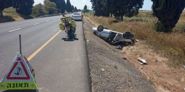 תאונה ליד אשקלון: אישה ובתה הובהלו לבית חולים