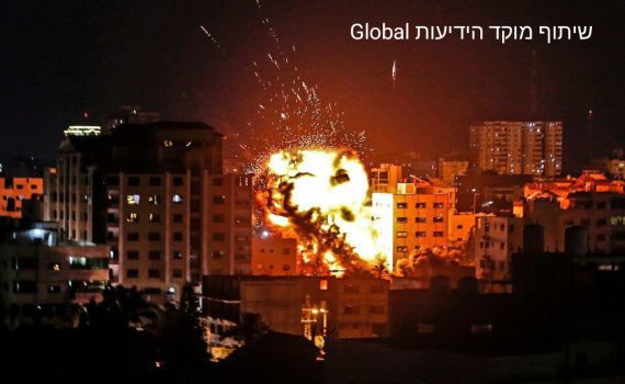 חיל האוויר השמיד חמישה בניינים בעזה