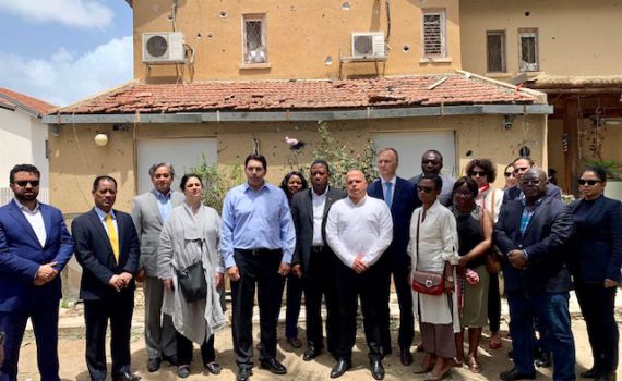 בעקבות הרקטות: משלחת האו"ם ביקרה באשקלון