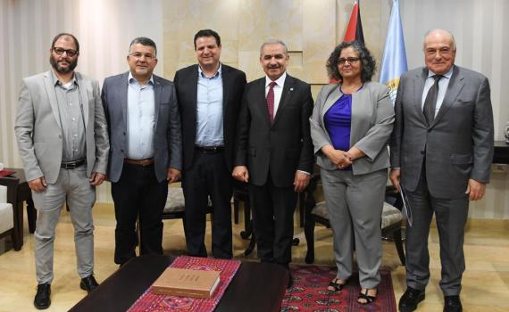 חד"ש נפגשו עם ראש הממשלה הפלסטיני ברמאללה