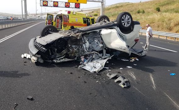 אסון בדרך ממירון: הרכב התהפך- תינוק נפצע קשה
