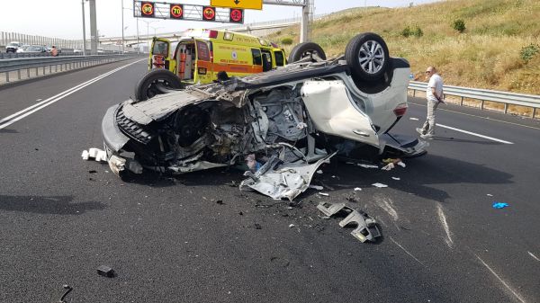 אסון בדרך ממירון: הרכב התהפך- תינוק נפצע קשה