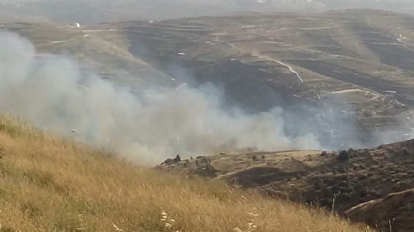 טרור ההצתות: שריפת ענק ליד היישוב יצהר