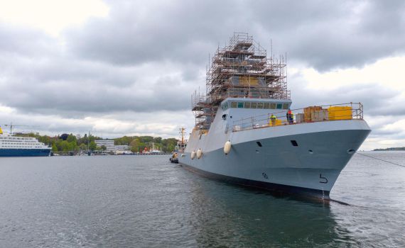 צפו: חיל הים חנך את ״אח״י מגן״- ספינת סער חדשנית