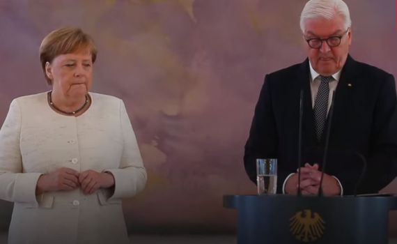 פעם שנייה: צפו באנגלה מרקל רועדת ולא יציבה