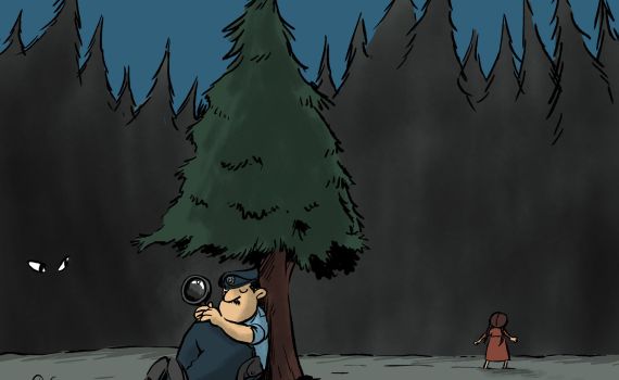 קריקטורה: המשטרה חוקרת את אונס בת ה-7