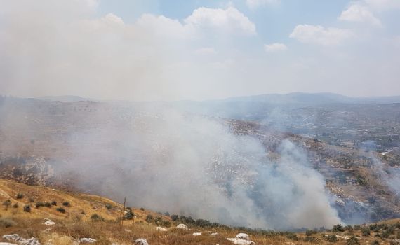 כובתה השריפה ביצהר: התושבים שבים לבתיהם