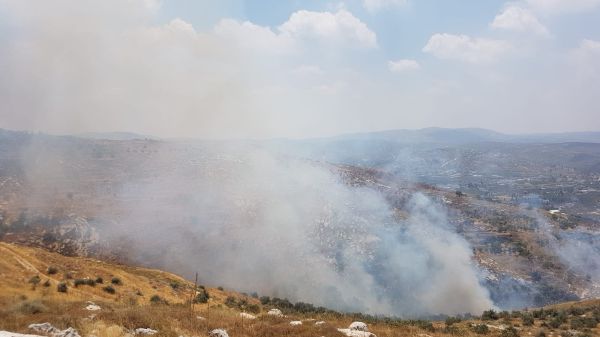 כובתה השריפה ביצהר: התושבים שבים לבתיהם