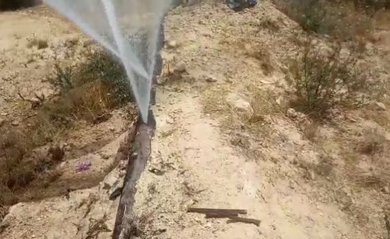 חבלה בצינור: הישוב אביגיל מנותק מאספקת מים