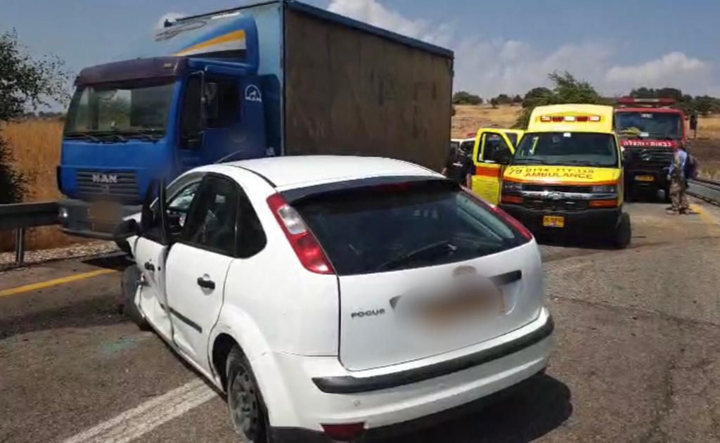 גבר ואשה נפצעו בתאונה בצומת בית המכס בגולן