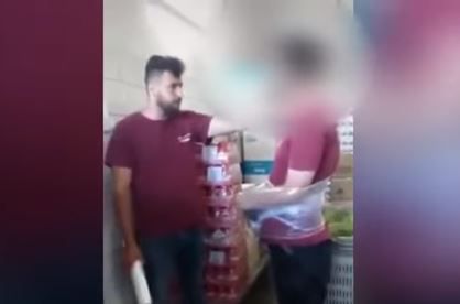 תיעוד מזעזע: עובד ערבי מתעלל בעובד יהודי. צפו