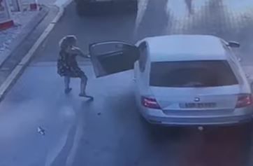 צפו: ירדה לתדלק ליד אריאל ורכבה נגנב על ידי ערבים