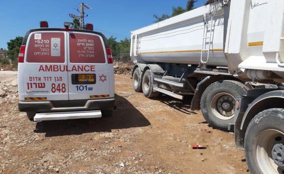 אדם נמחץ למוות ביישוב חיננית בשומרון
