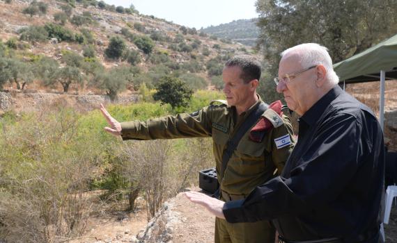 ריבלין במעיין דני: "רואה כאן היום את מורכבות הגזרה"