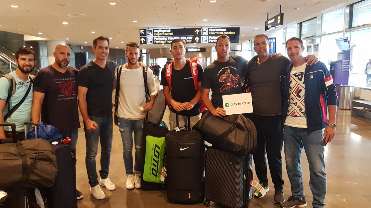 נבחרת הדייויס נחתה בשבדיה לקראת המפגש