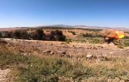 צפו: פיצוץ שרשרת של מוקשים סורים ברמת הגולן