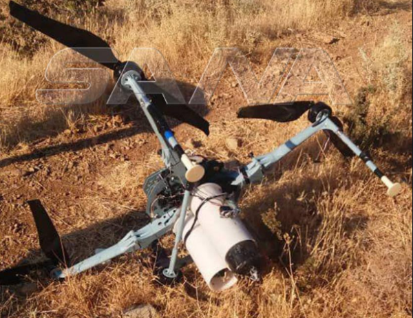 סוריה: "רחפן חמוש הופל סמוך לגבול עם ישראל"