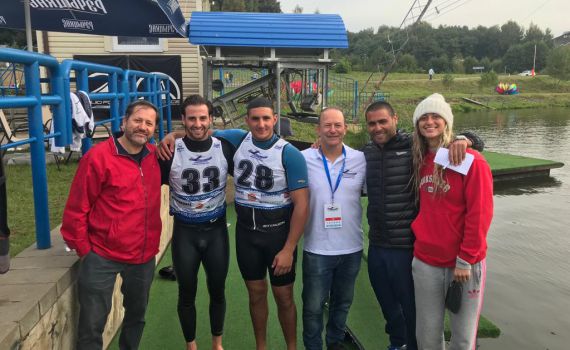 אביב לוי אלוף אירופה בסקי מים, דגל ישראל הונף