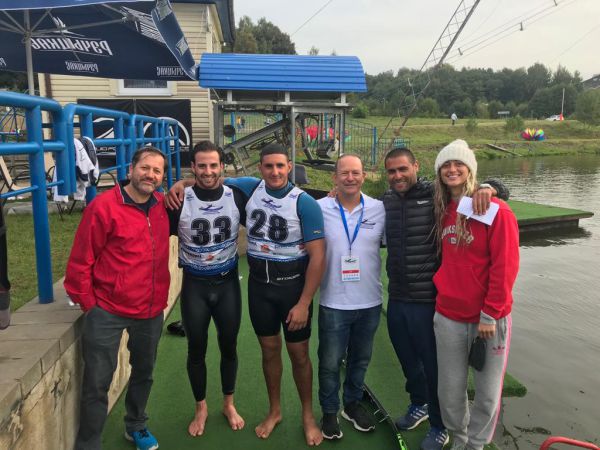 אביב לוי אלוף אירופה בסקי מים, דגל ישראל הונף