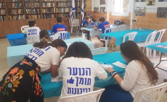 נוער הריבונות יצא להמריץ מצביעים לטובת הימין