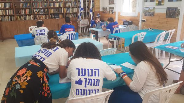 נוער הריבונות יצא להמריץ מצביעים לטובת הימין