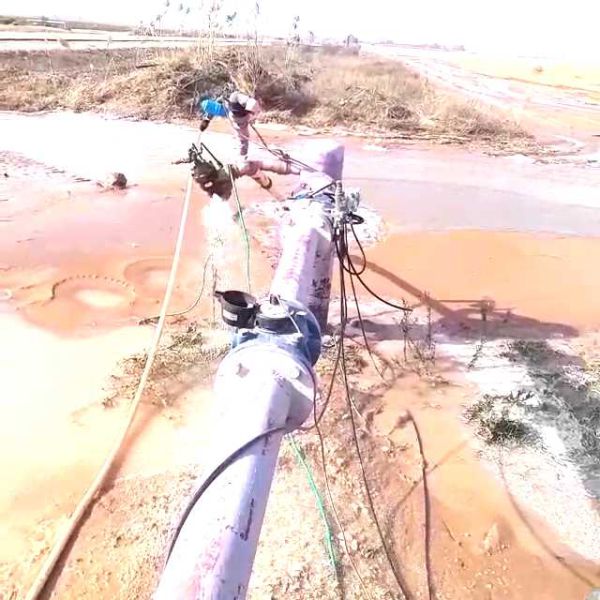 צפו בהצפה: רקטה פגעה בקו מים ראשי של מקורות