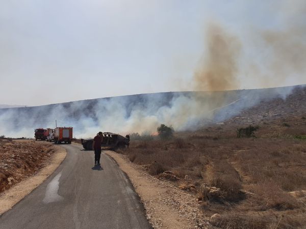 שריפה בסמוך לבית חגי; החל פינוי תושבים מקו האש
