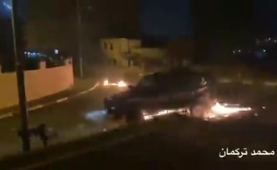 תיעוד: מחבלים יידו בקבוקי תבערה, גי'פ מג"ב דהר לעברם