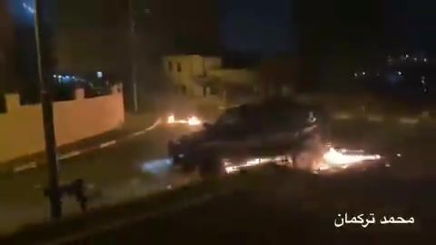 תיעוד: מחבלים יידו בקבוקי תבערה, גי'פ מג"ב דהר לעברם