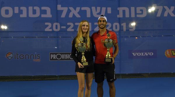 דניאל צוקרמן ושלי ברזניאק זכו באליפות ישראל בטניס