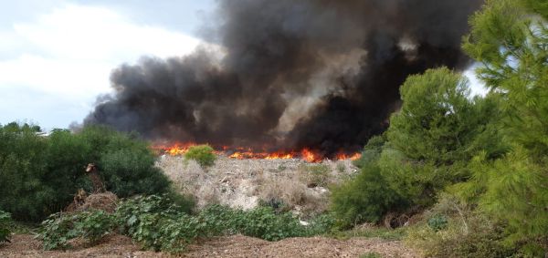 שריפה ביישוב שלומי: החל פינוי בתי התושבים