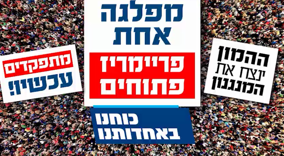 צפו: הכי ריאלי זה מפלגה אחת עם פריימריז פתוחים