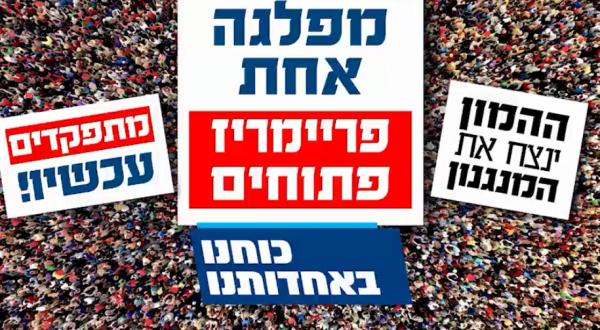 צפו: הכי ריאלי זה מפלגה אחת עם פריימריז פתוחים