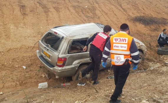 נהג רכב החליק לתעלה ונהרג בסמוך לרהט